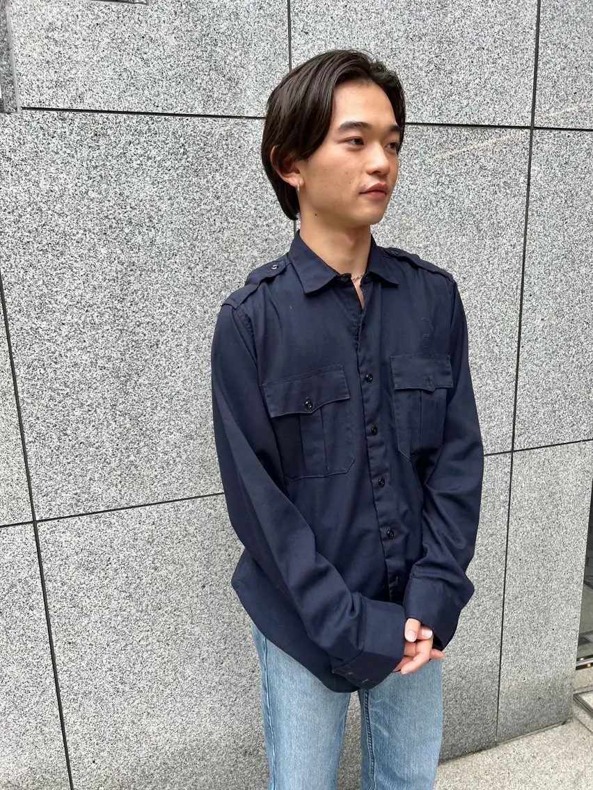 メンズ センターパート カット 千葉 郁也のヘアスタイル