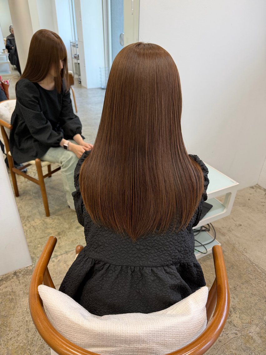 ロング カラー ヘアカラー トリートメント 𝘚𝘶𝘻𝘶 𓂃𓈒𓏸のヘアスタイル