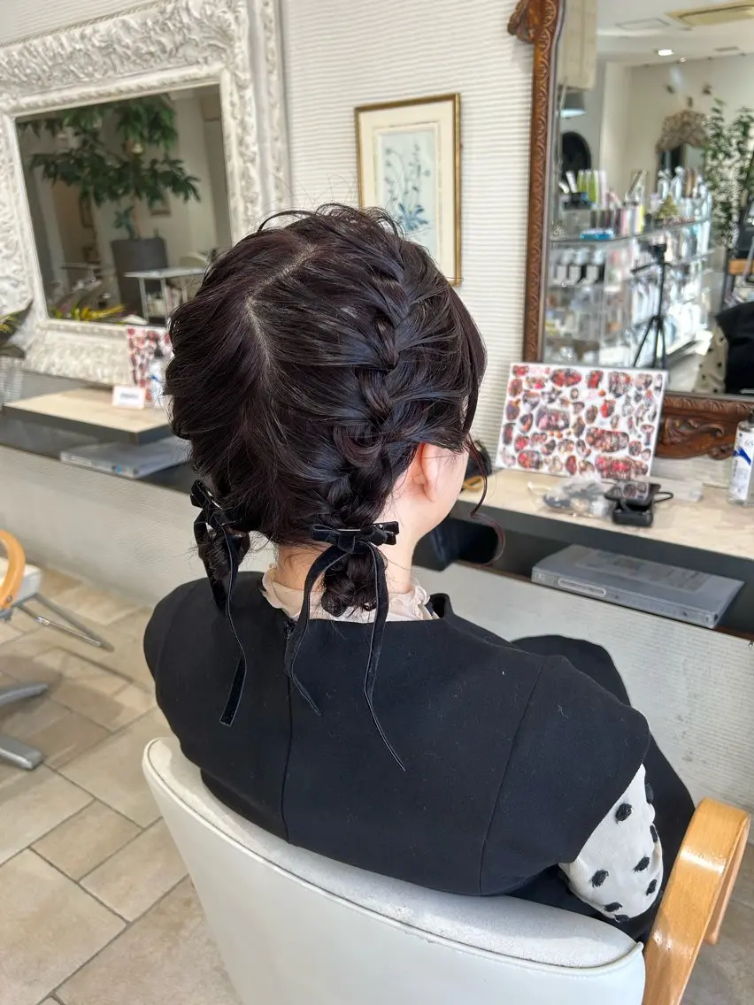 ミディアム ボブ ヘアセット 土佐 彩純のヘアスタイル