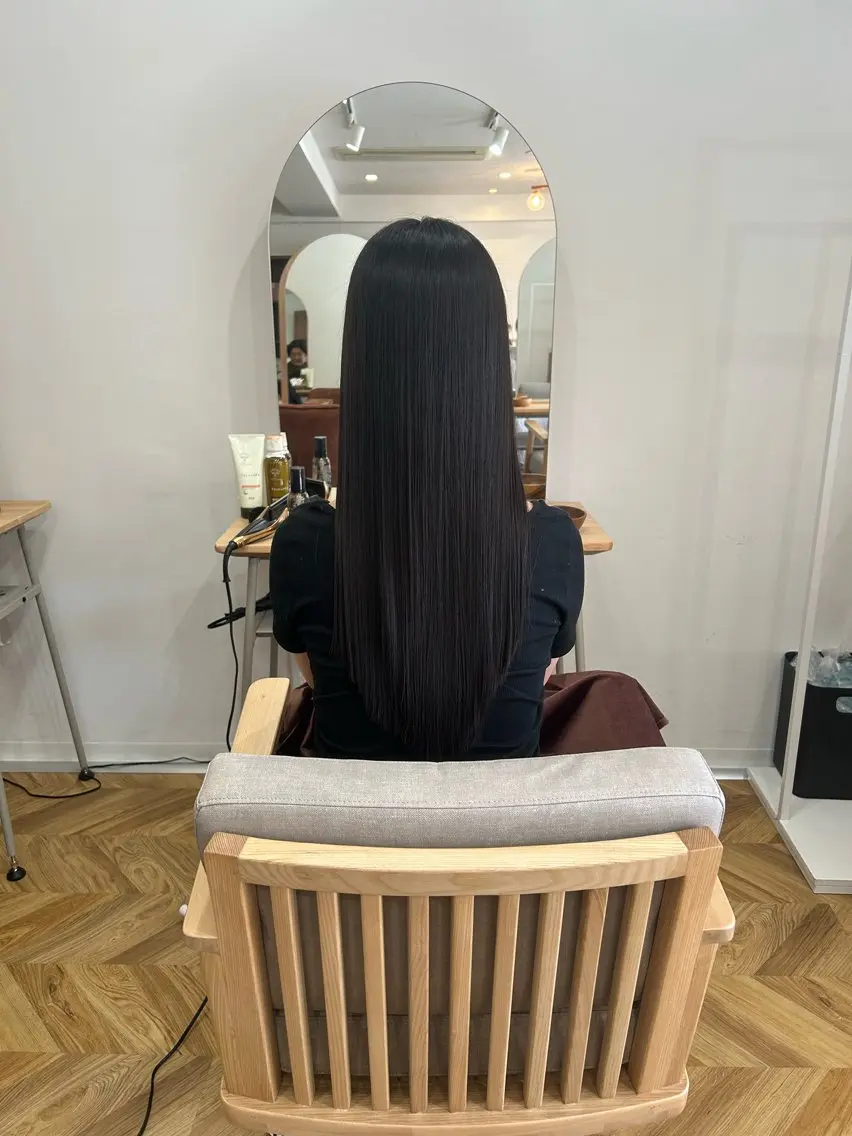 ロング カット 縮毛矯正 櫻井園子🌸 縮毛矯正のヘアスタイル
