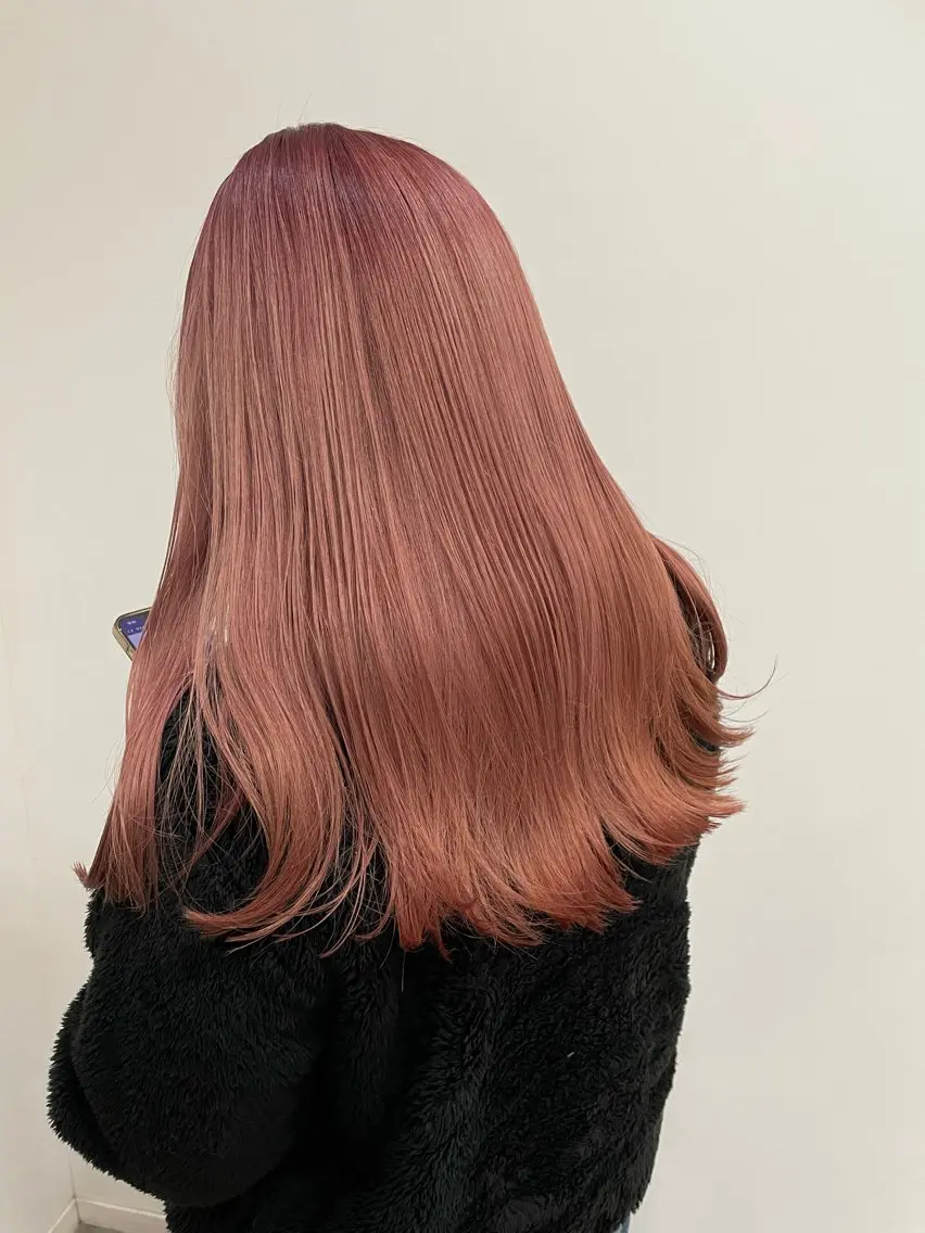 ロング カラー ベージュカラー ブリーチ ケアブリーチ ピンクカラー ピンクベージュ カット ヘアカラー 藤村 翔充のヘアスタイル