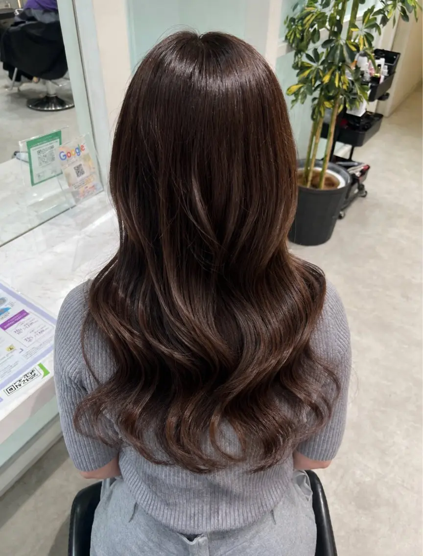 ロング カラー ブラウンカラー 透明感カラー ナチュラルブラウン ヘアカラー トリートメント ヘアセット 韓国ヘアー/ 鈴木将輝のヘアスタイル