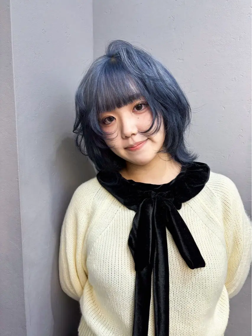 ミディアム mihane ／ブリーチ/デザインのヘアスタイル