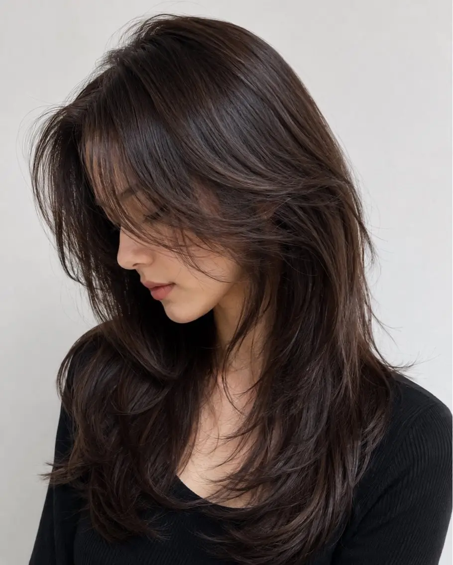 ロング カラー 髪質改善 カット トリートメント ヘッドスパ 久木原 ゆりのヘアスタイル