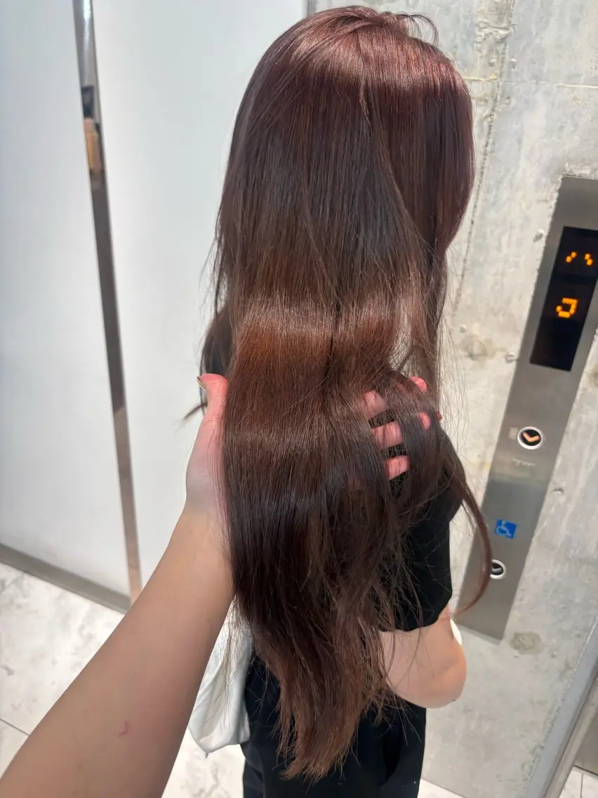 ミディアム カラー ブリーチ ボブ 韓国風ヘア レイヤーカット トリートメント ヘアカラー rina🩶 ワンホン/レイヤーのヘアスタイル