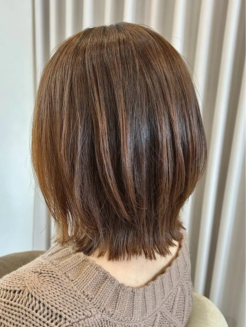 ショート カット センターパート 韓国ヘア・綾也のヘアスタイル