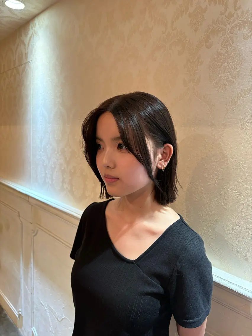 ショート カラー レイヤー/似合わせ ユイハ🎀のヘアスタイル