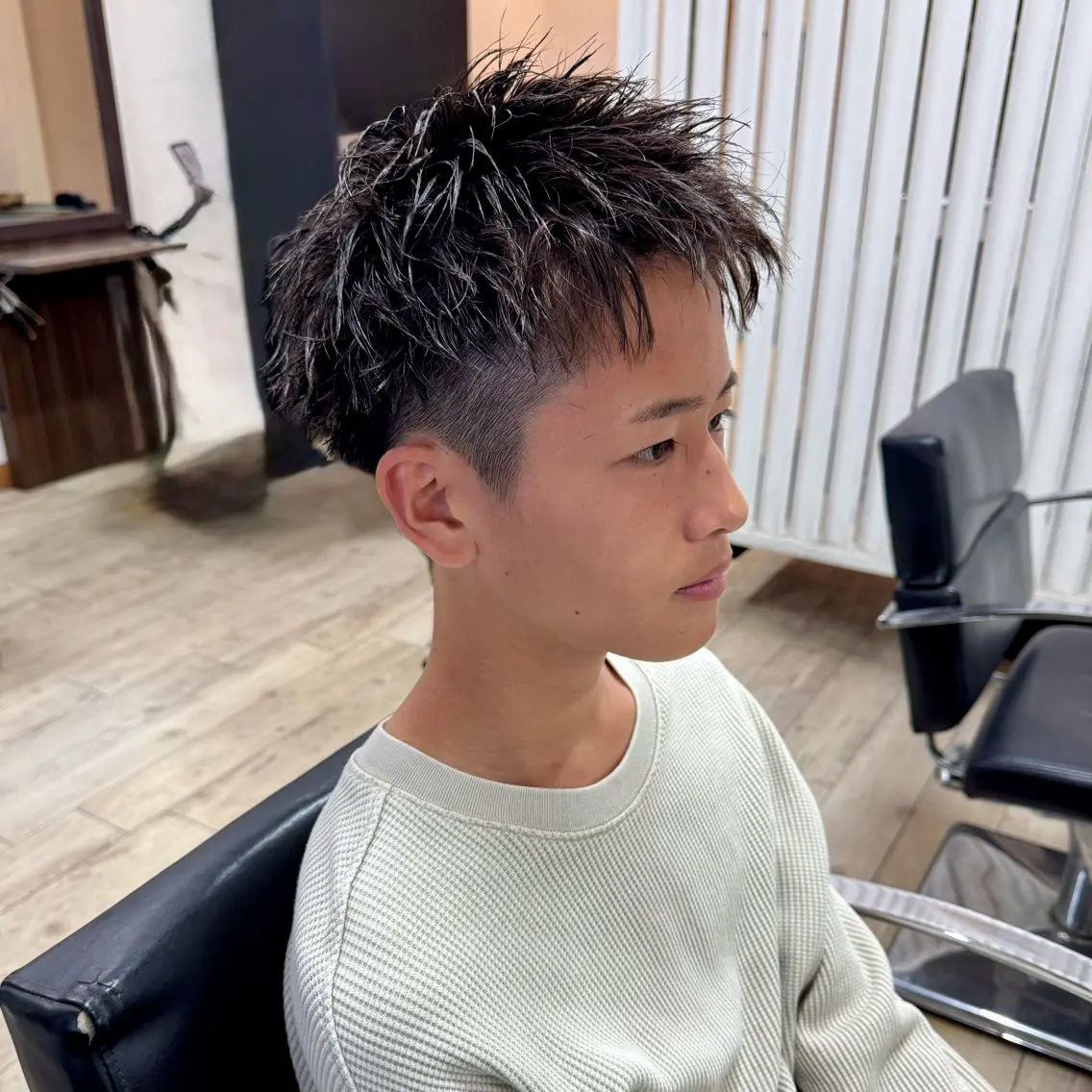 ショート メンズ アップバング メンズ就活ヘア メンズパーマ メンズショート スパイキーショート 【池袋/スパイキー ショート】ⓝⓘⓜⓤのヘアスタイル