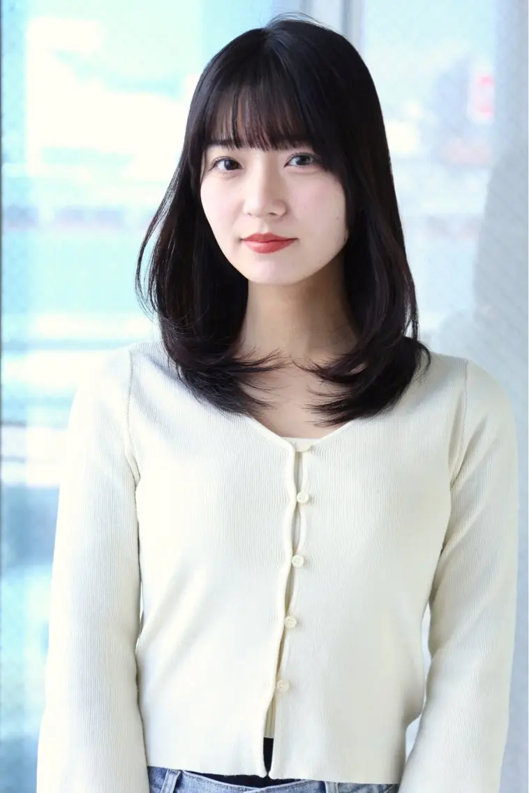ミディアム レイヤーカット 門田 恭弥のヘアスタイル