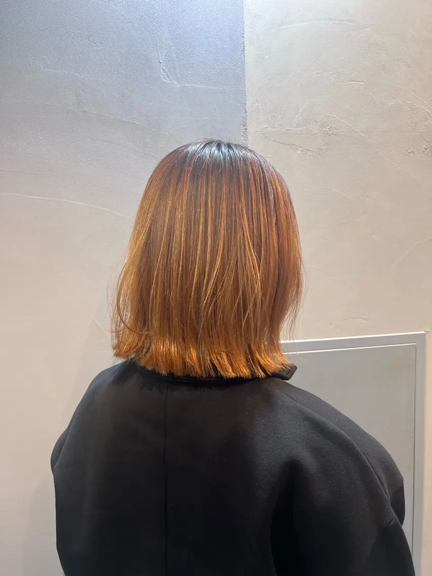 ショート カラー 切りっぱなしボブ ボブ 神戸ボブ✂️ ioe三宮/田 伸佳のヘアスタイル
