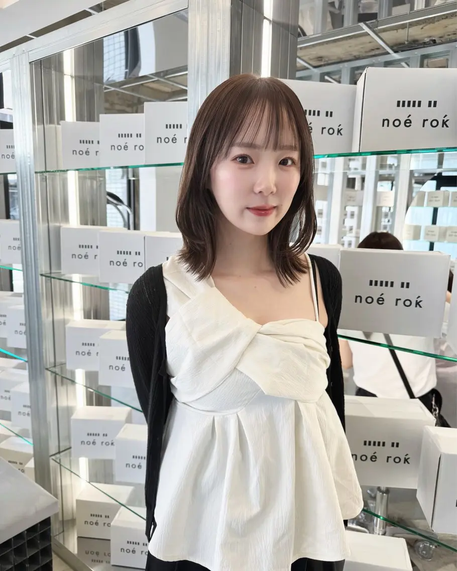 ミディアム カラー カット ヘアカラー トリートメント レイヤーカット🪽‪ Natsuki🤍のヘアスタイル