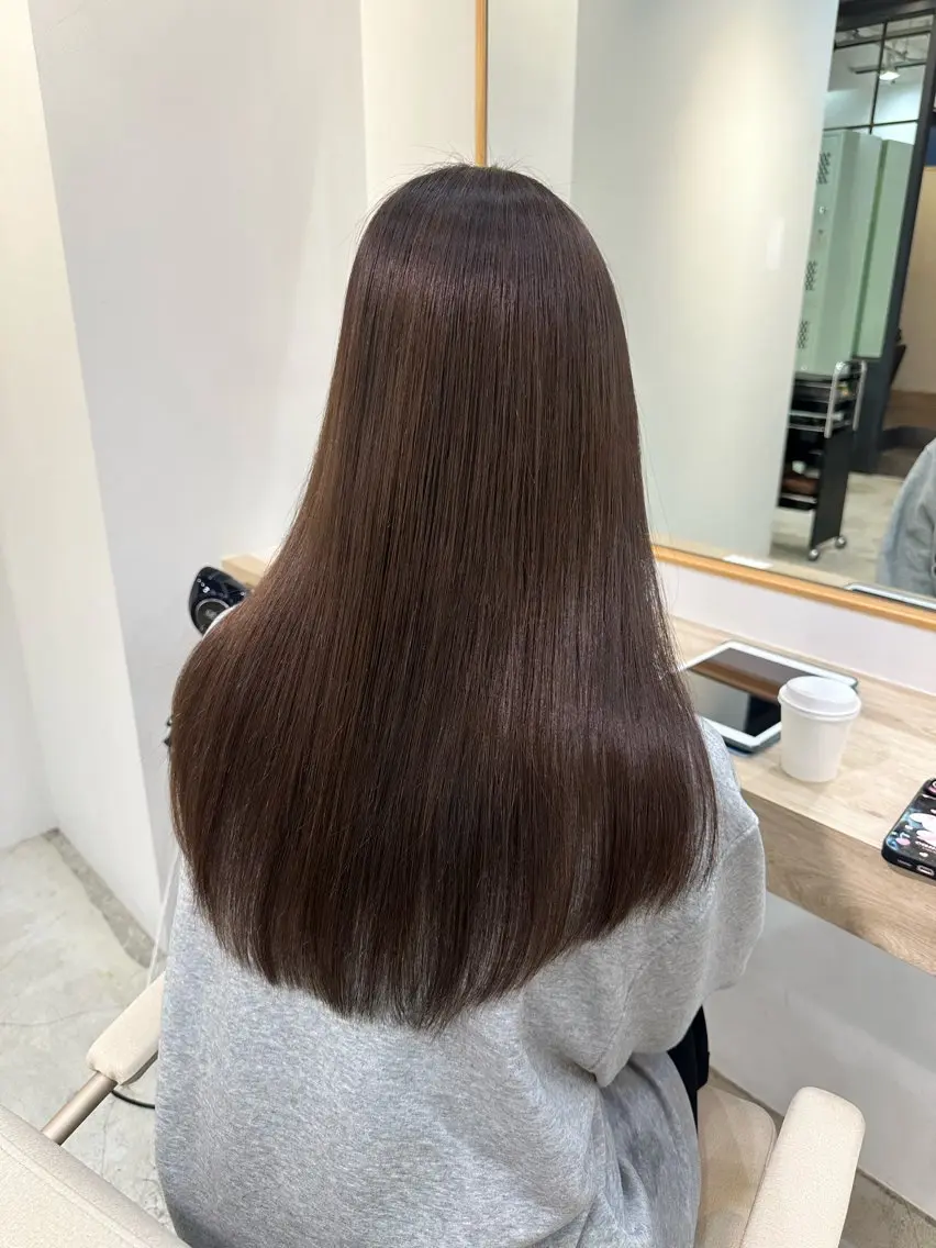 🩵ྀིケアカラー＋Aujua 7step treatment🩵ྀིロング料金無し！！の写真