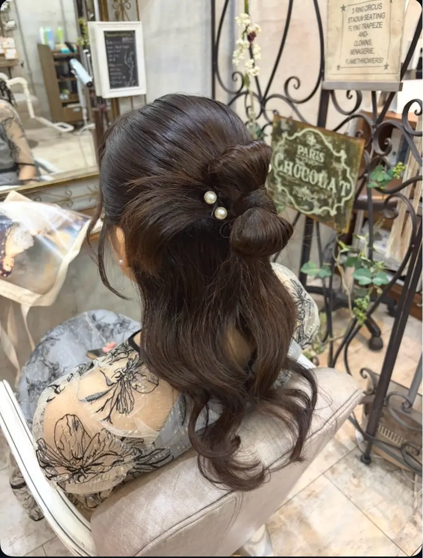 ロング ヘアアレンジ ヘアセット 中村 優花のヘアスタイル
