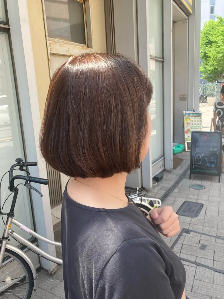 ミディアム ボブ 顔周りカット カット 🌸押上／保谷 かおり／ママ美容師のヘアスタイル