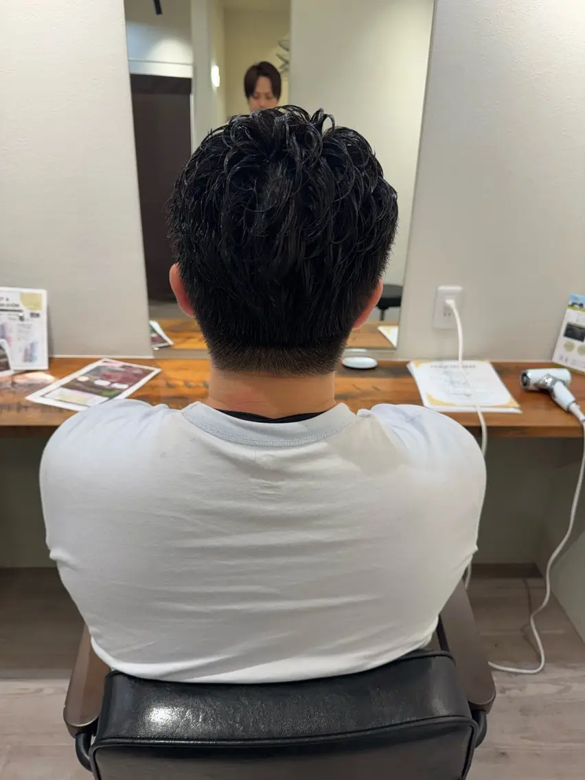ショート カット パーマ 大船🫧ボブ・レイヤ ー・メンズ持田樹のヘアスタイル