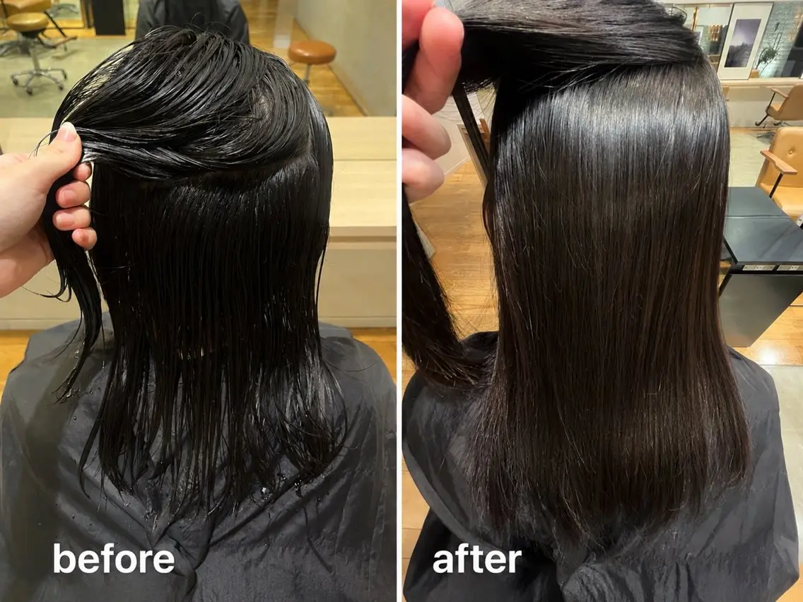 パーマ 縮毛矯正 吉元 結衣佳のヘアスタイル