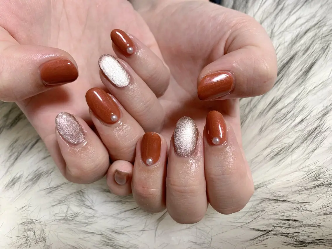 ネイル ジェルネイル 韓国ネイル マグネットネイル メンズネイル パラジェル kiki nail たまプラーザのネイルデザイン