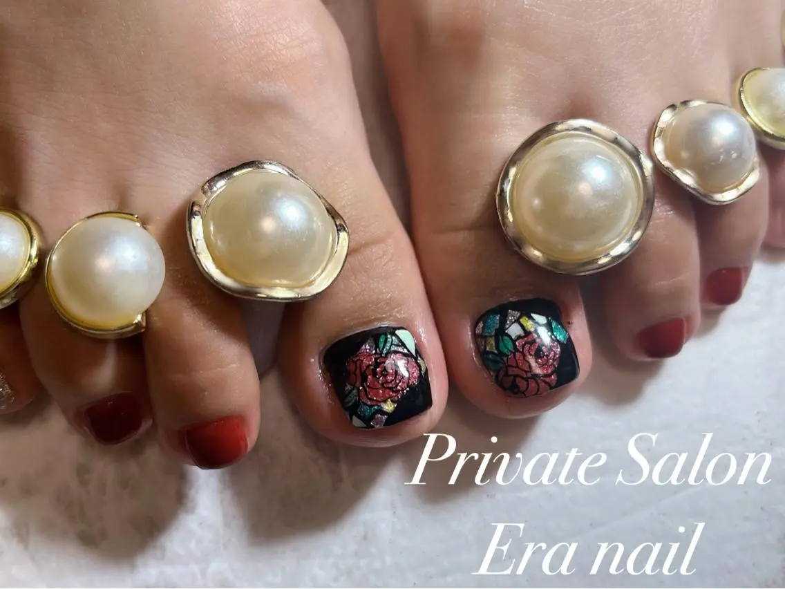 ネイル フットネイル シンプルネイル フットネイル Era nailのネイルデザイン