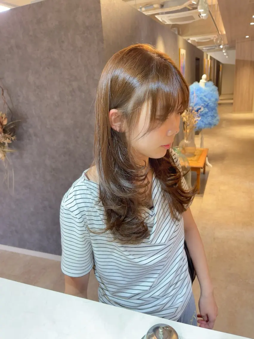 ロング カット ヘアカラー ANDIAMO SAKAE🍁楓のヘアスタイル