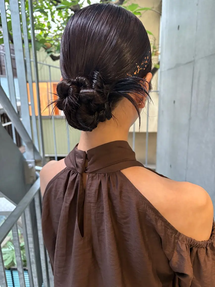 ミディアム ヘアアレンジ ヘアセット yuuna/ ハッシュカット🎀のヘアスタイル
