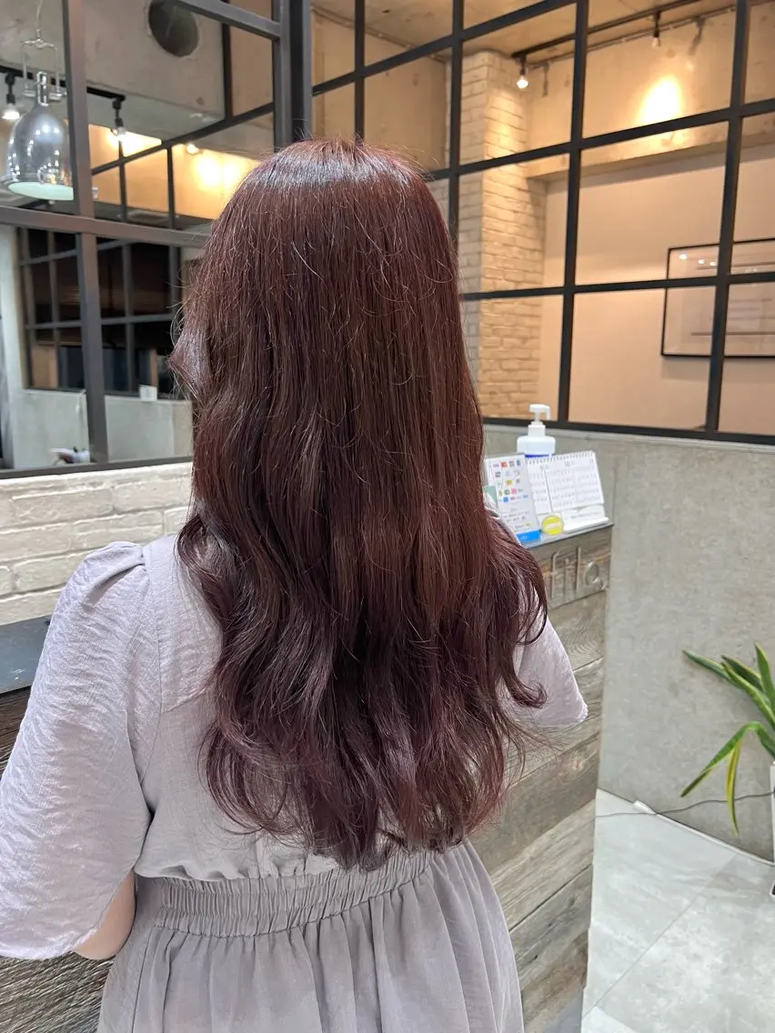ロング カラー ラベンダーカラー ピンクカラー ピンクラベンダー 🌿ニュアンス/髪質 改善🌿Fukudaのヘアスタイル