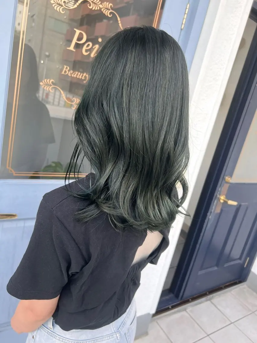 ミディアム カラー ブリーチ ケアブリーチ 縮毛矯正 カット ヘアカラー トリートメント 高橋 秀平のヘアスタイル
