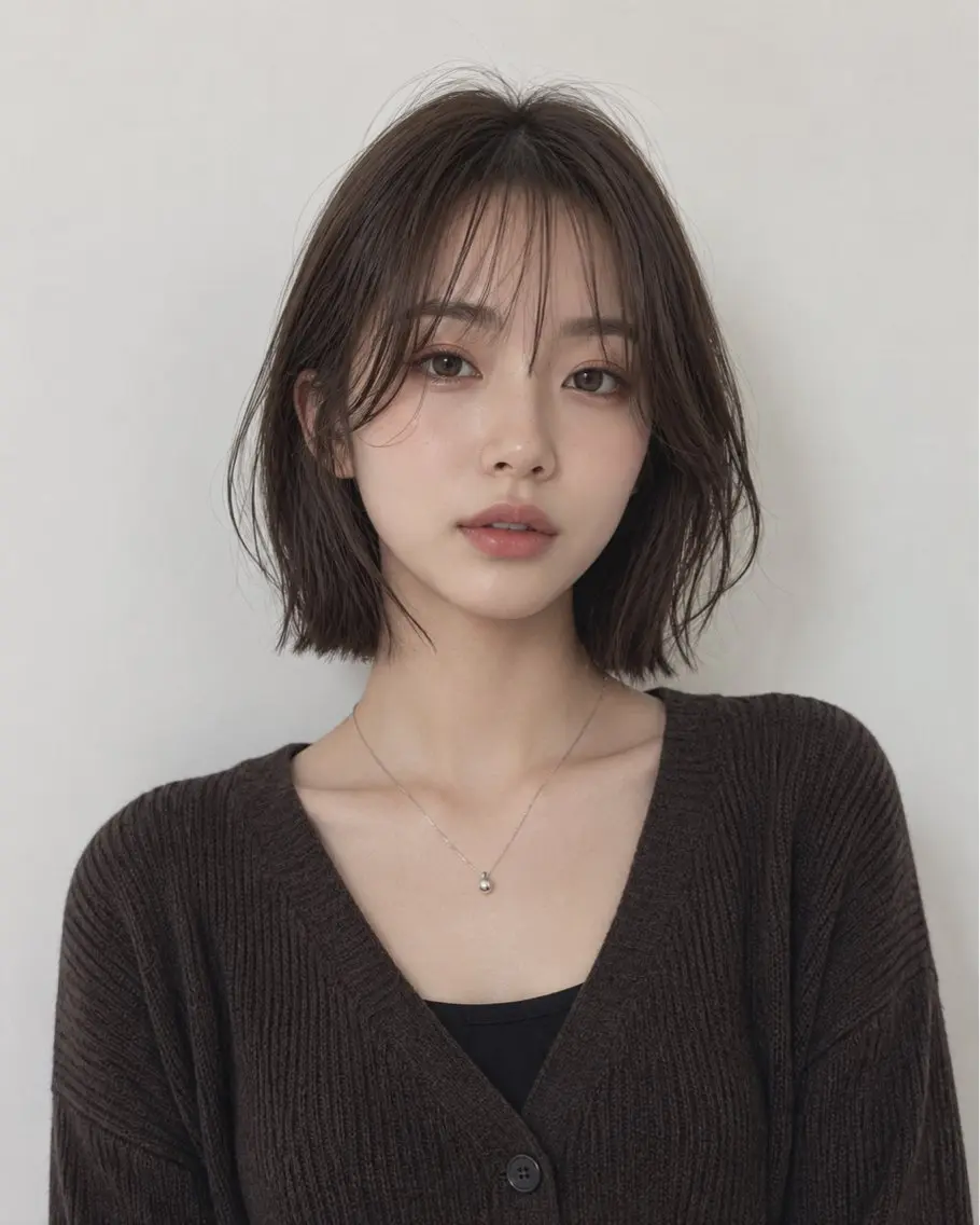 ショート カラー ベージュカラー オリーブベージュ ボブ 顔周りカット カット ヘアカラー トリートメント モテ🤍トレンドヘア /新宿/ワカナのヘアスタイル
