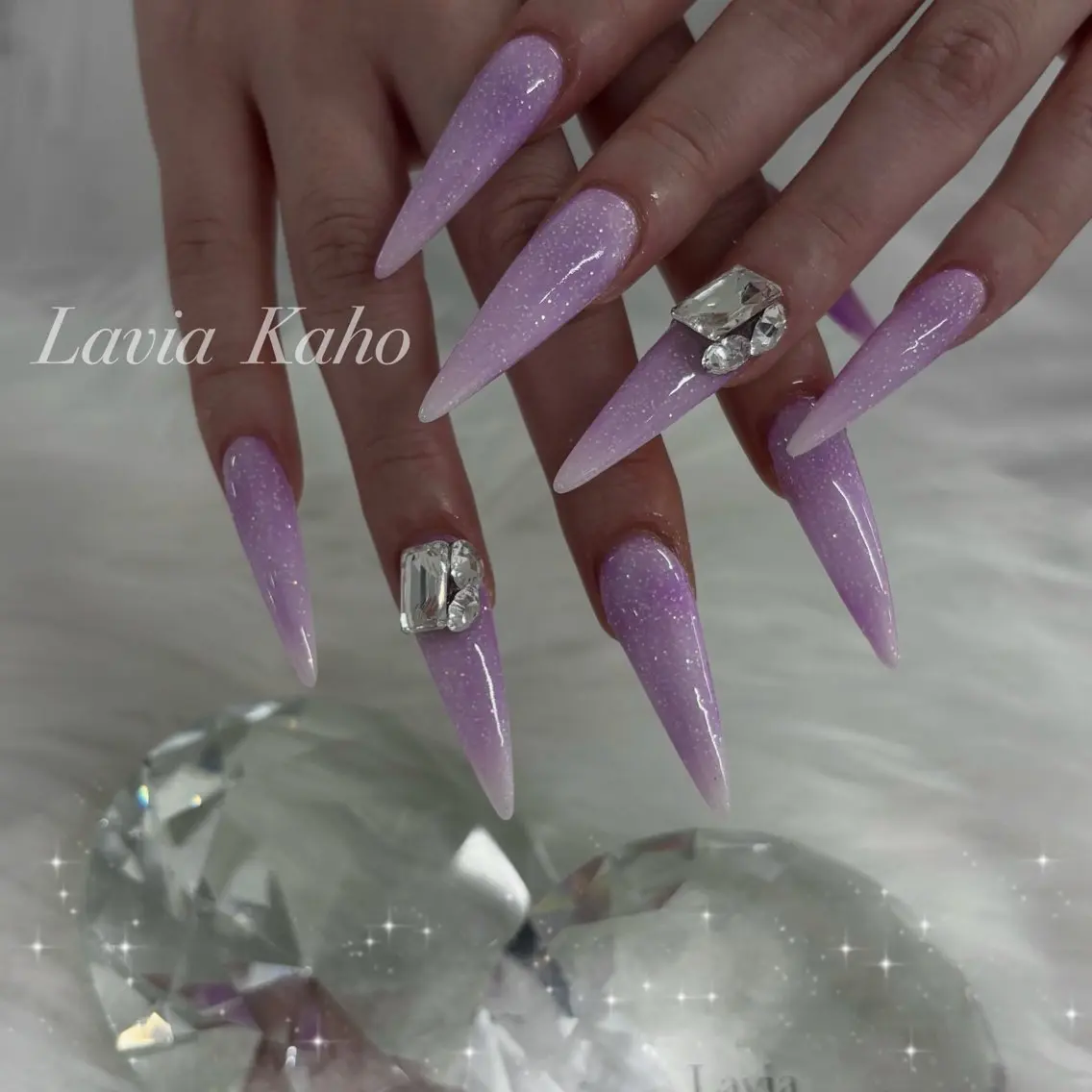 ネイル ワンカラーネイル Lavia❄️ kahoのネイルデザイン