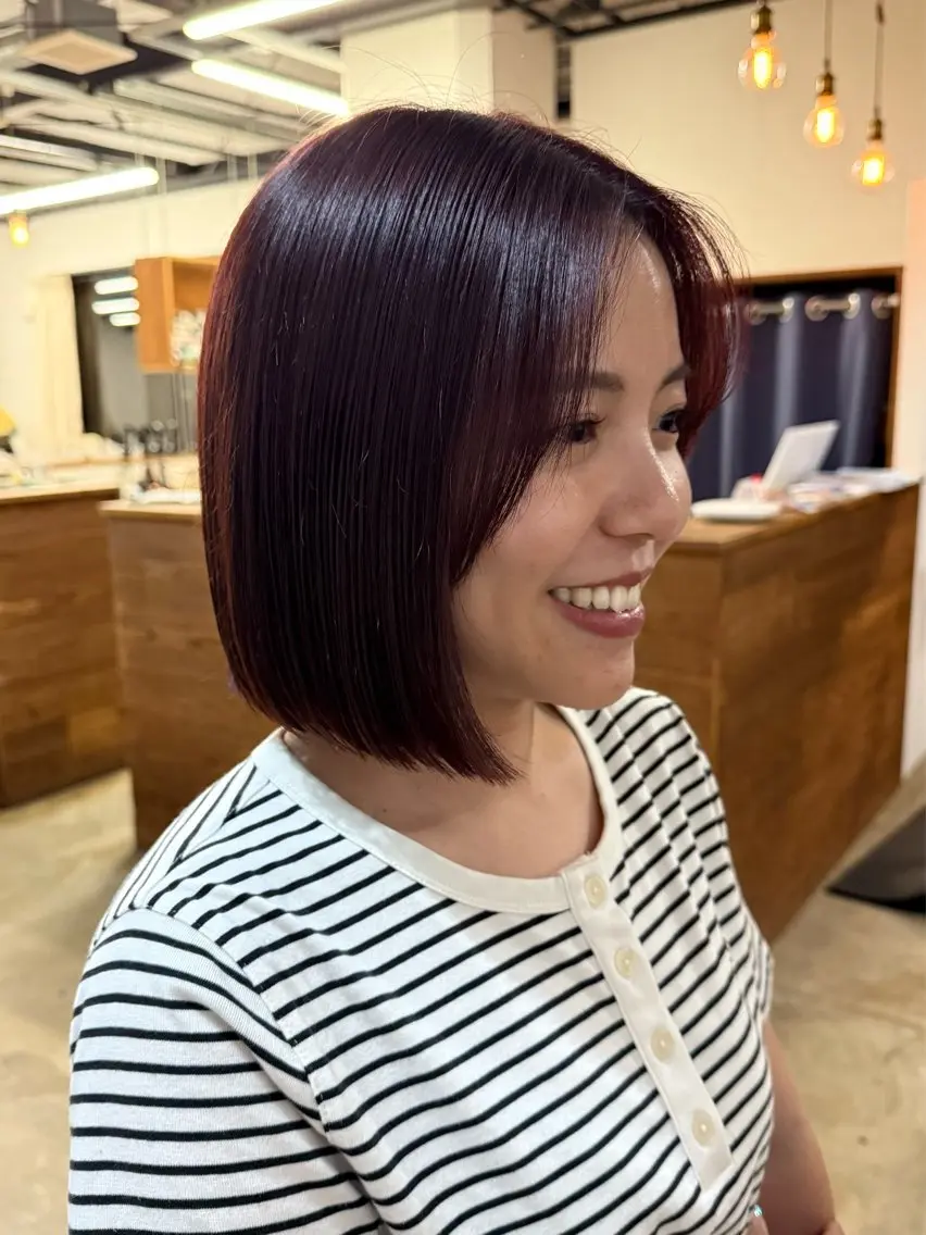 ミディアム カラー nishihama nanaのヘアスタイル