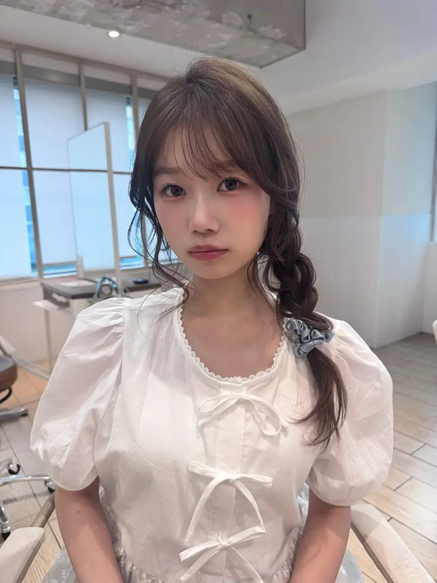 ヘアアレンジ yuki/表参道 ／オリーブカラー🍈のヘアスタイル
