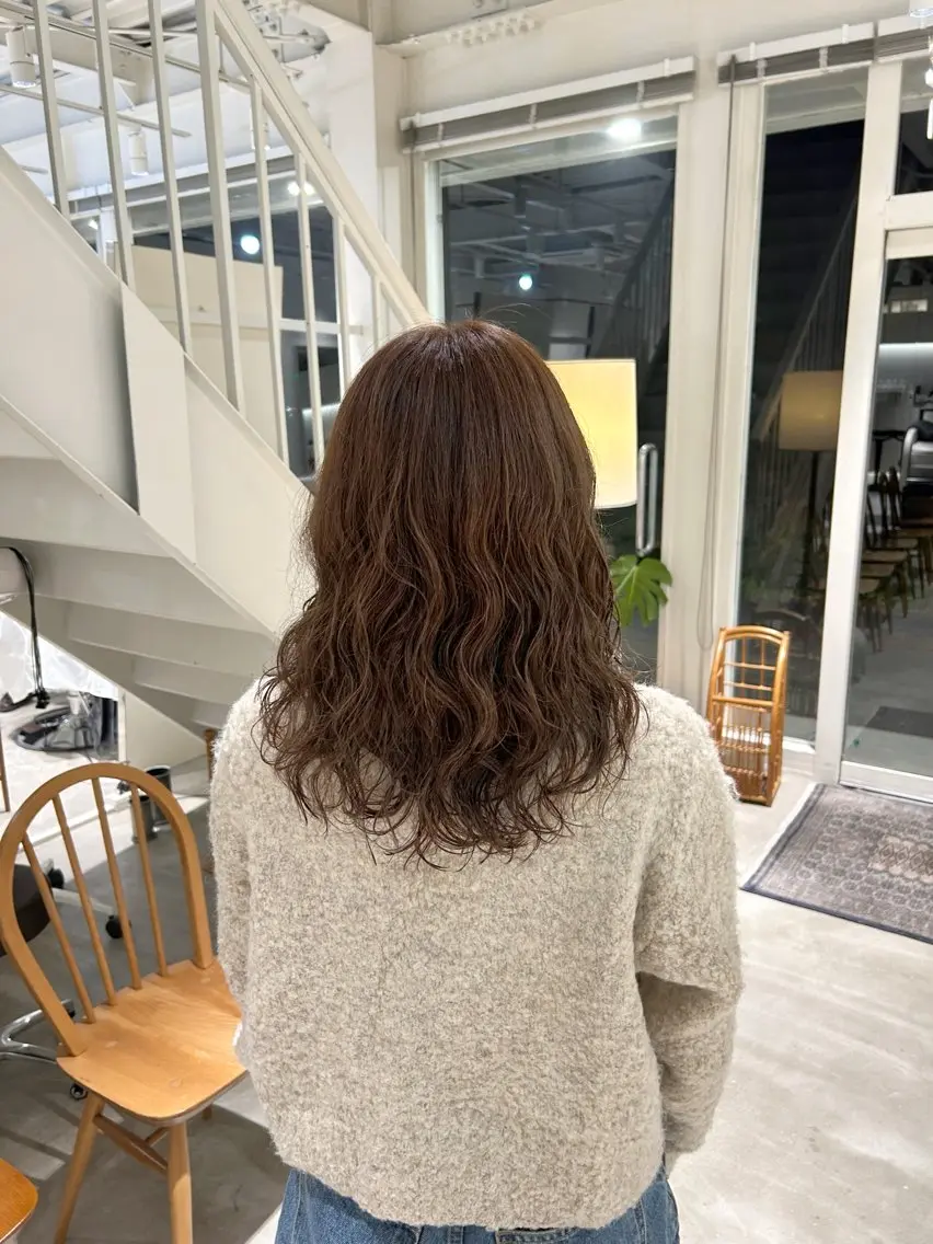 セミロング カラー ヘアカラー 篠原 若奈のヘアスタイル