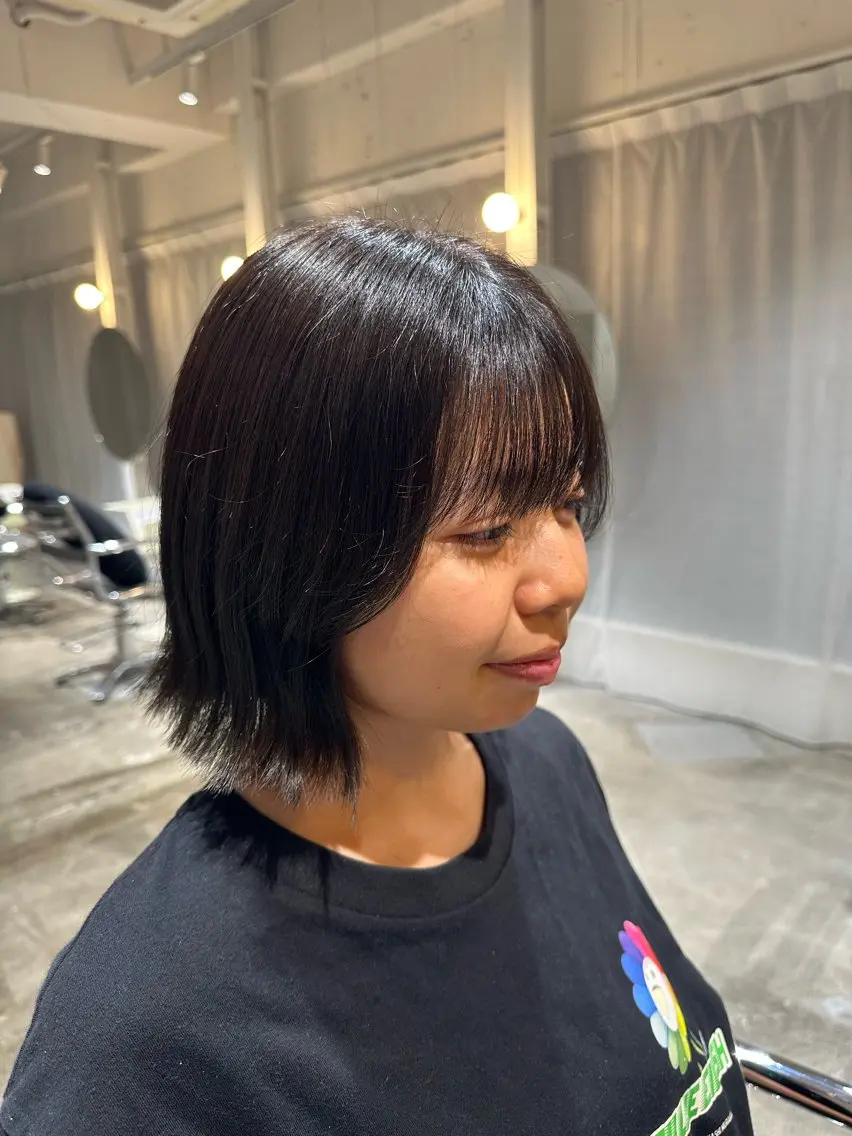 ミディアム ボブ 新城 駿之介のヘアスタイル