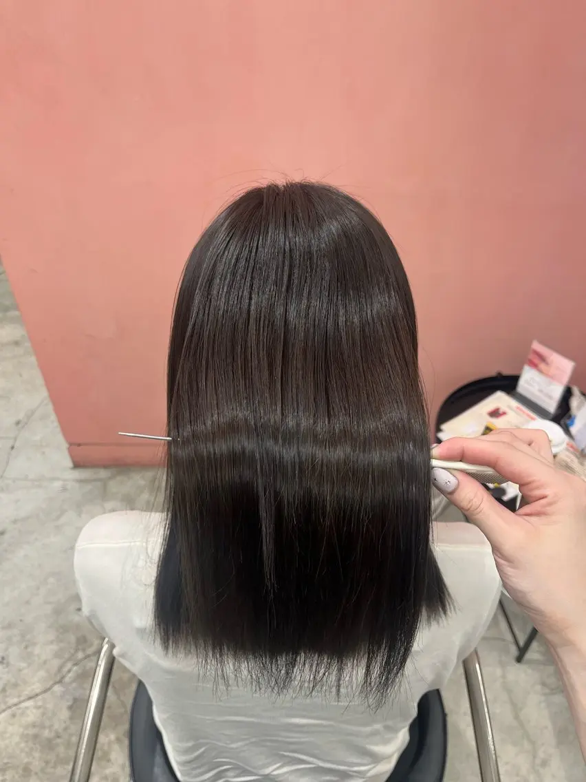 ミディアム カラー An 矯正モデル募集✨のヘアスタイル