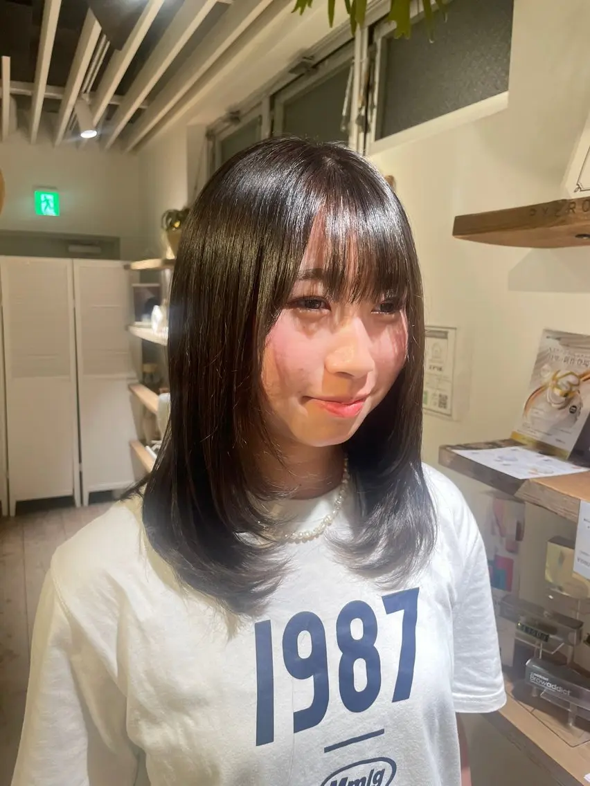 ミディアム 悠良/平塚店 似合わせ/透明感のヘアスタイル