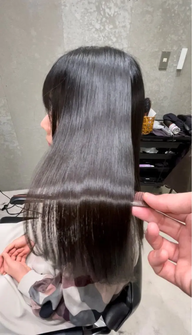 セミロング 髪質改善 トリートメント トリートメント ヘッドスパ 髪質改善ヘアケア 艶髪特化/上田のヘアスタイル