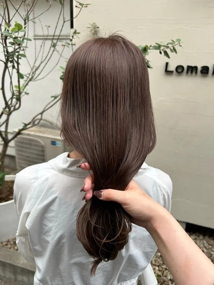 セミロング ヘアカラー トリートメント LOE Yuuka/42🩵のヘアスタイル