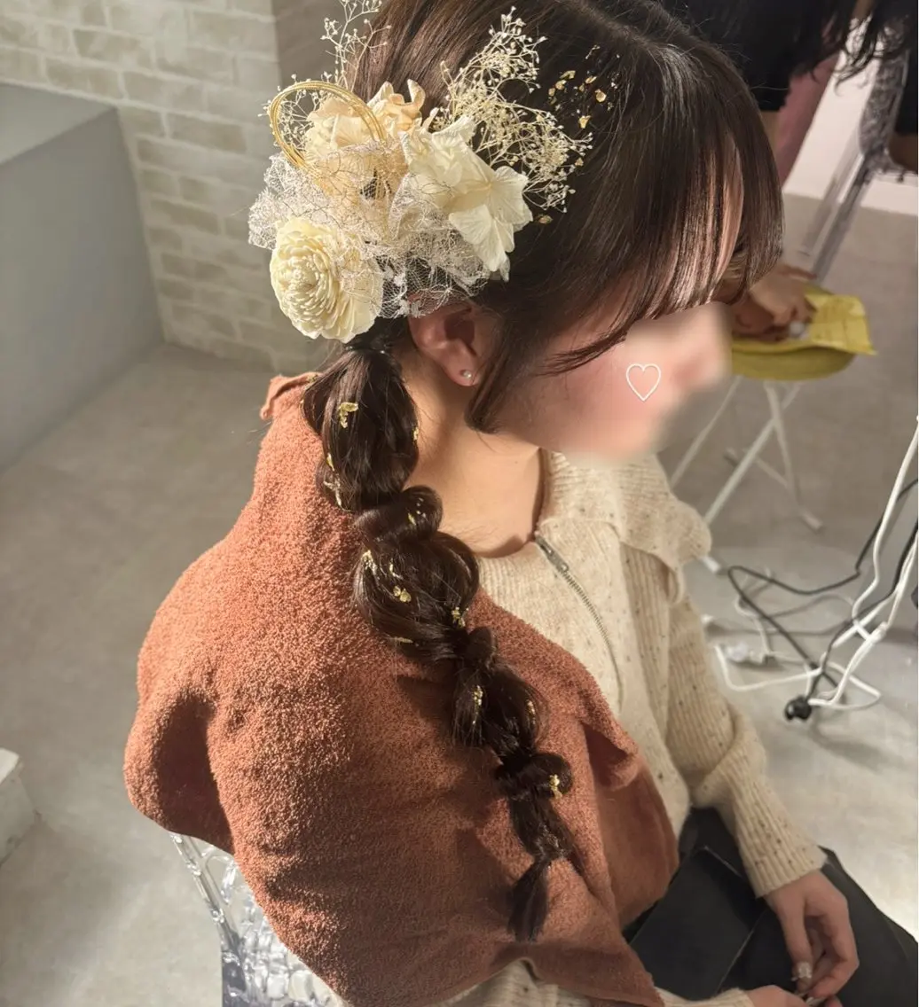 ヘアアレンジ 艶カラー｜束感マツエ ク｜airi۫ ꣑ৎのヘアスタイル