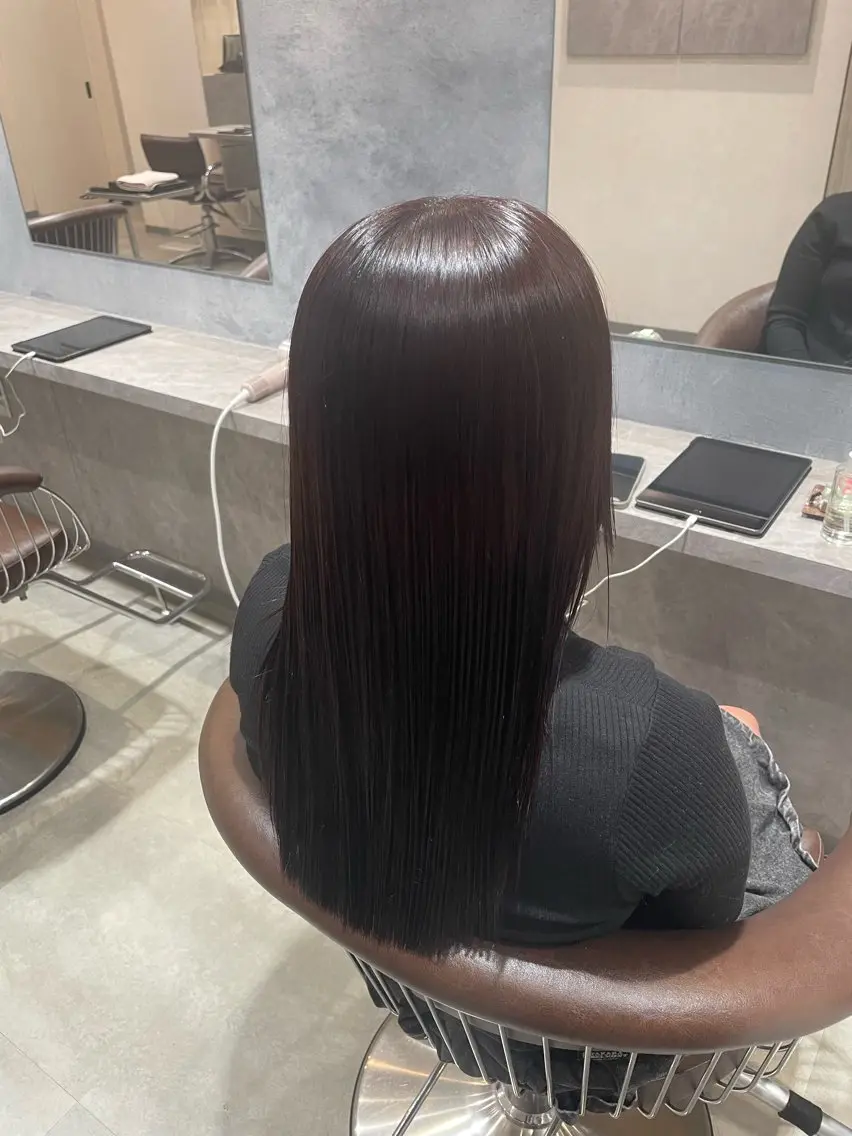 ロング カラー ヘアカラー 田中 里桜奈のヘアスタイル
