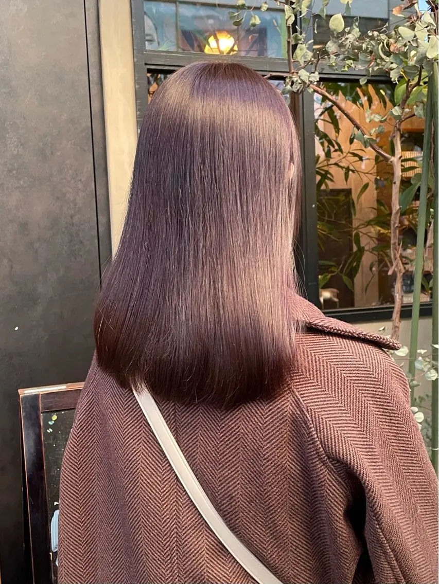 カラー バイオレットカラー 竹内 春奈のヘアスタイル