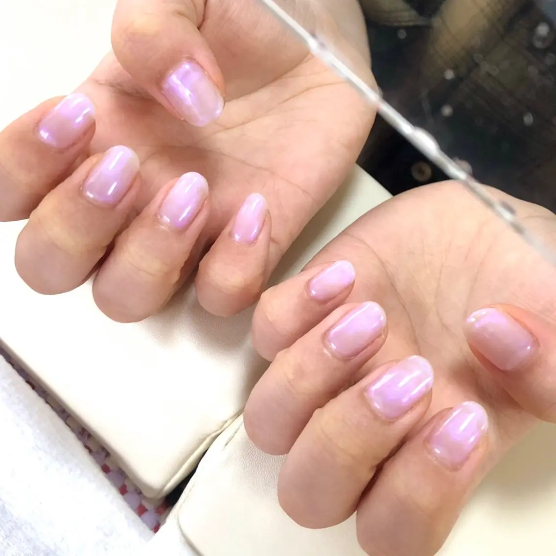 ネイル ワンカラーネイル シンプルネイル ホワイト ハンドネイル salon *meehoのネイルデザイン