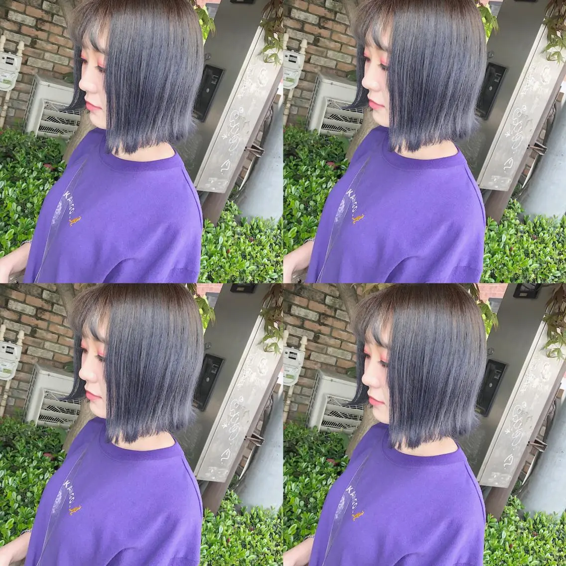 ミディアム カラー ヘアアレンジ TAKUMAブリーチ /デザインカラーのヘアスタイル