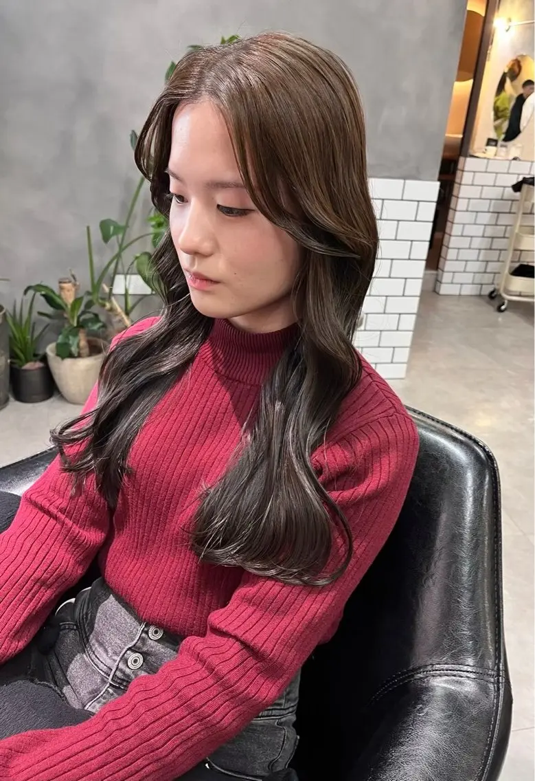 【韓国風艶髪🫧】透明感ワンカラー＋オージュア2stepトリートメント🪽💎の写真