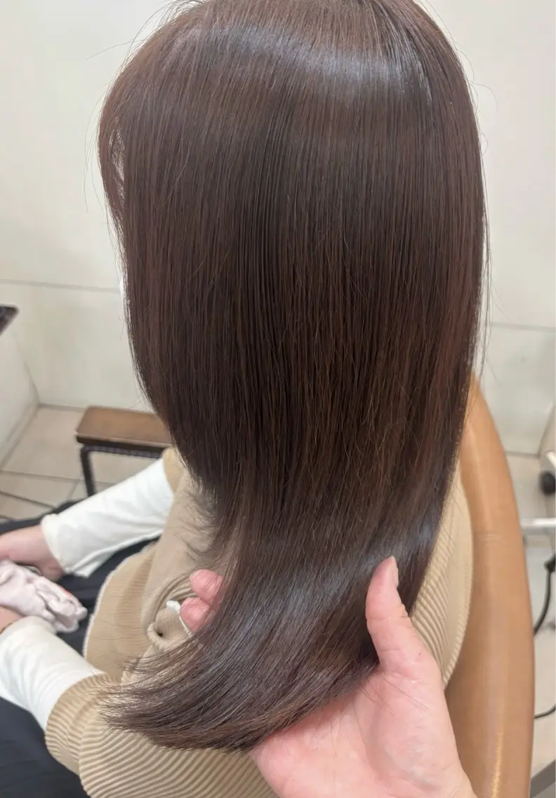 ミディアム カラー アッシュ アッシュブラウン ブラウンカラー ヘアカラー トリートメント 頭皮×髪質改善 透明感カラー💎中村のヘアスタイル