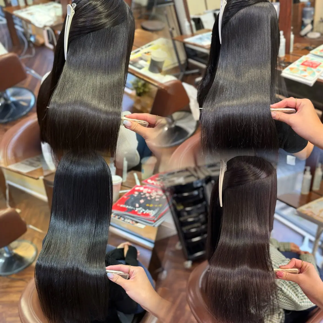 ロング 縮毛矯正 トリートメント 尾崎 海璃のヘアスタイル