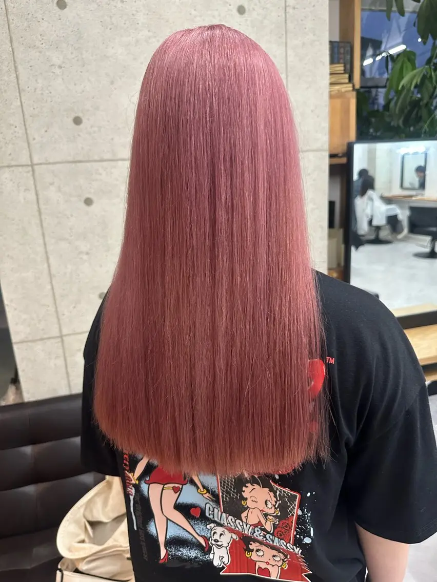 ロング カラー ブリーチ ヘアカラー トリートメント ヘアセット🎀透明感 カラーHiROEのヘアスタイル