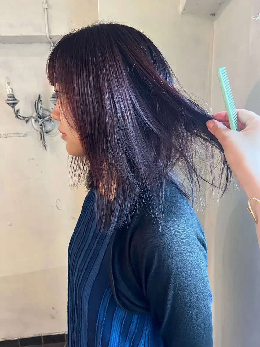 ミディアム カラー カット ヘアカラー トリートメント 暖色カラー/ブリーチ /かしむらゆうかのヘアスタイル
