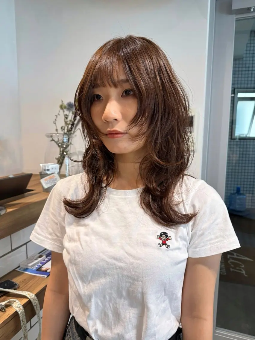 ミディアム ハイレイヤー レイヤーカット レイヤー/大人ボブ 渡邉【日吉美容室】のヘアスタイル