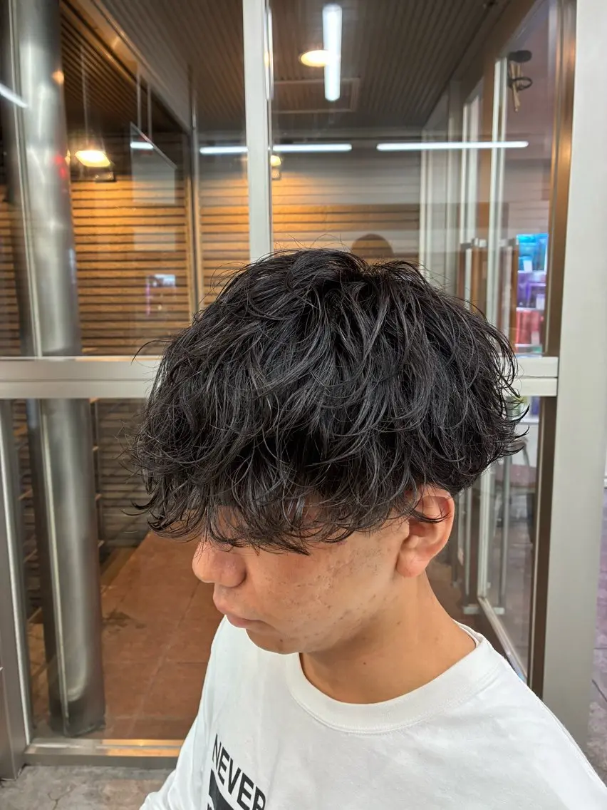 ショート パーマ メンズ カット パーマ トリートメント ヘアセット 垢抜けパーマ特化🌟 颯太のヘアスタイル