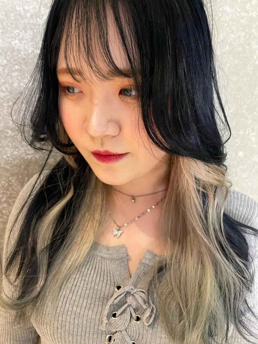 インナーカラー+前処理トリートメント【インナーの1ブリーチ込み】💇♀️の写真