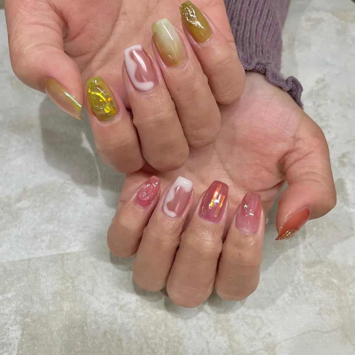 ネイル ハンドネイル Radia bykaonailsのネイルデザイン